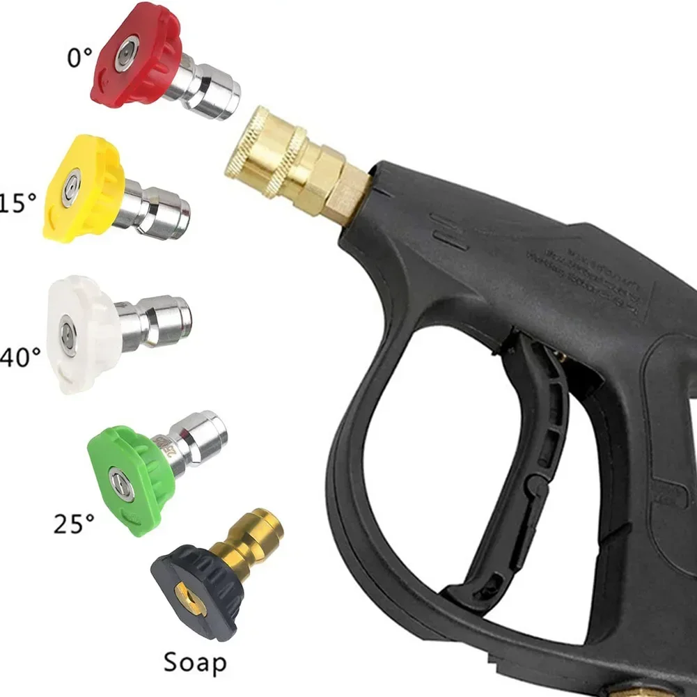 5 шт. 1/4 дюйма насадки для мойки высокого давления водяного пистолета адаптер