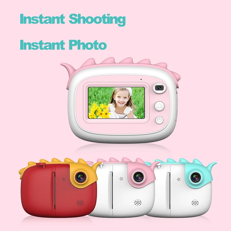 Children Instant Print Camera For Baby Kids 1080p HD 3inch touch screen Mini Selfie Camera With Thermal Photo Paper Gifts toys