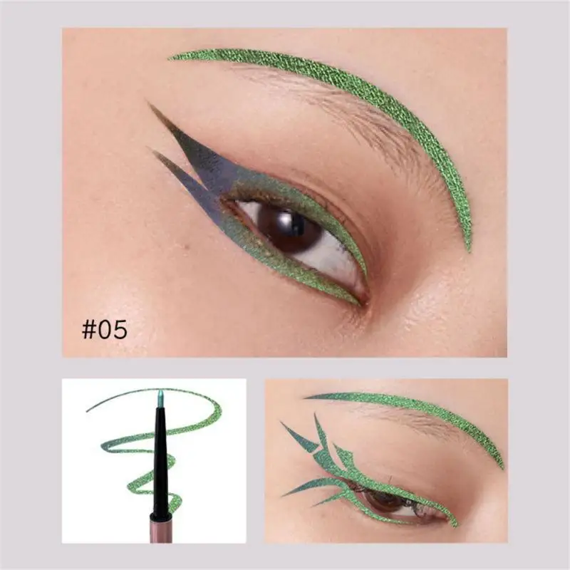 

1 Pcs Chameleon Eyeliner Waterproof Makeup Silkworm Glue Pen High Glow Brightening Diamond Long Lasting Eye Shadow Pen Cosmetics