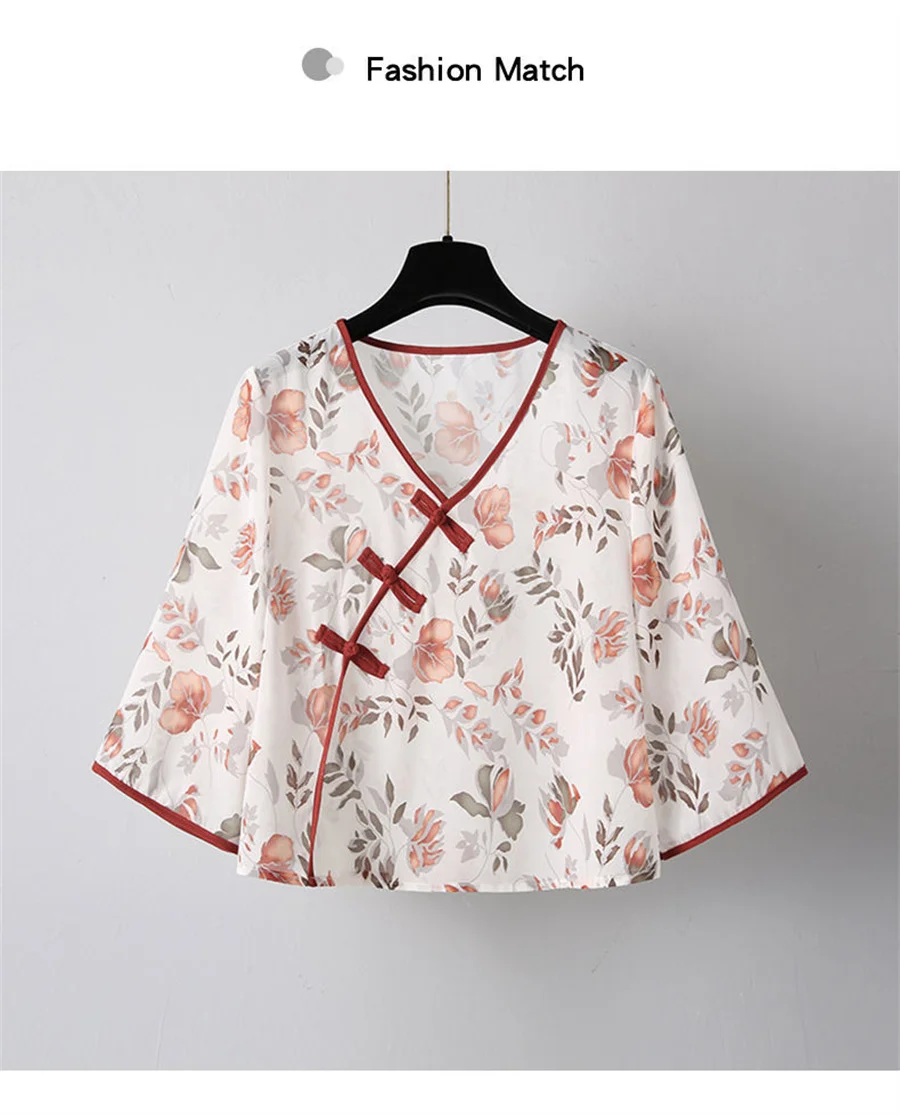 Женский летний костюм-двойка с юбкой и принтом