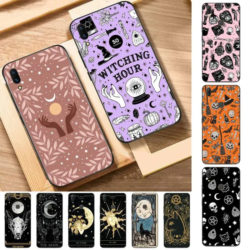 

Witches moon Tarot Mystery totem Phone Case for Vivo Y91C Y11 17 19 17 67 81 Oppo A9 2020 Realme c3