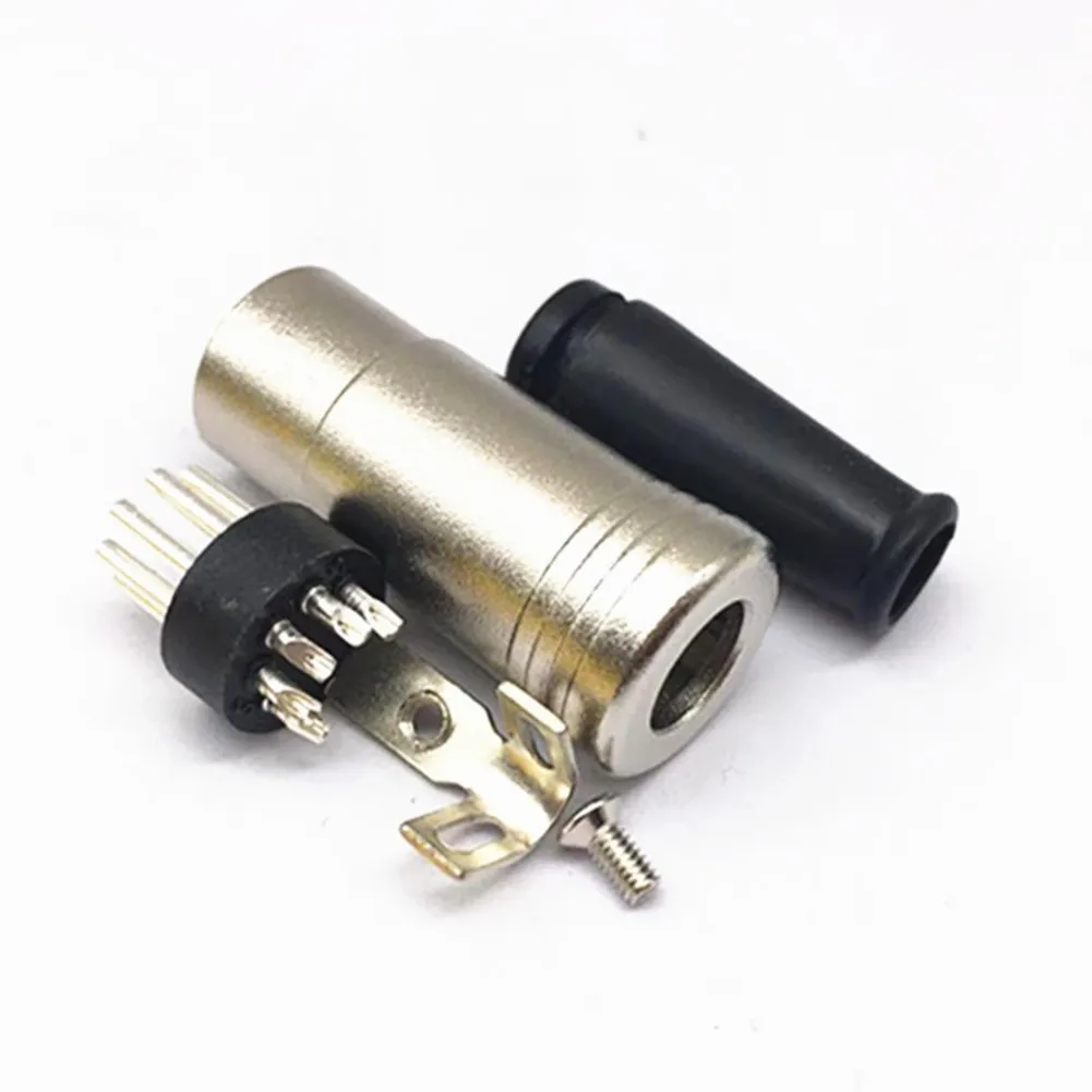 Practical Useful Durable High Quality DIN Plug Parts Fittings Metal Midi Plug Replacement 5PIN Audio Connector