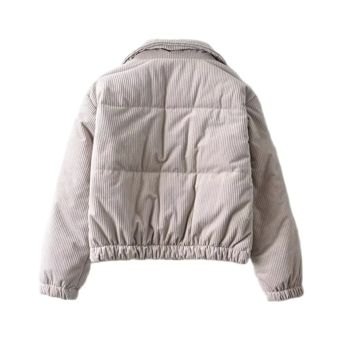 New2022 Women Corduroy Jacket New Fashion Loose Parka Zipper Warm Outwear Ladies Streetwear Coat Female Clothes Winter