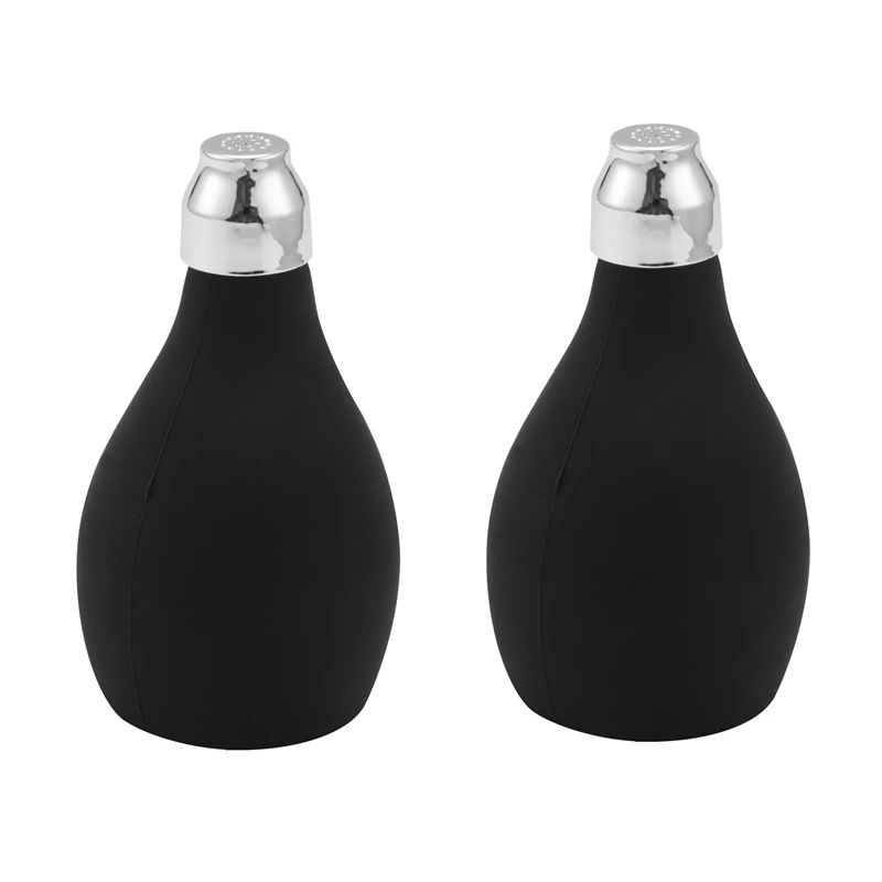 

2X Powder Spray Bottle, Refillable Silicone Powder Dispenser Empty Powder Container For Barber, Black Powder Sprayer