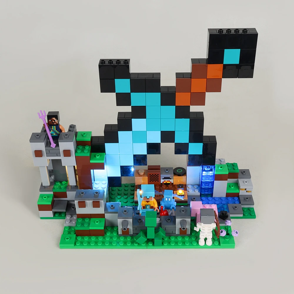 Фото Набор светодиодных ламп для конструктора Minecraft 21244 Sword Outpost, только комплект освещения, модель не входит в комплект. №4
