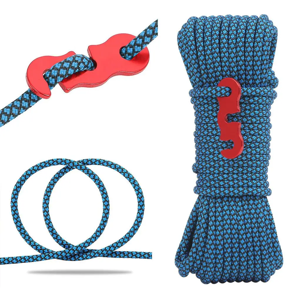 

4pcs 4 Colors Outdoor Tool 4mm Diameter Hiking Accessory Safety Ropes Cord String Rock Climbing Rope Survival Paracord