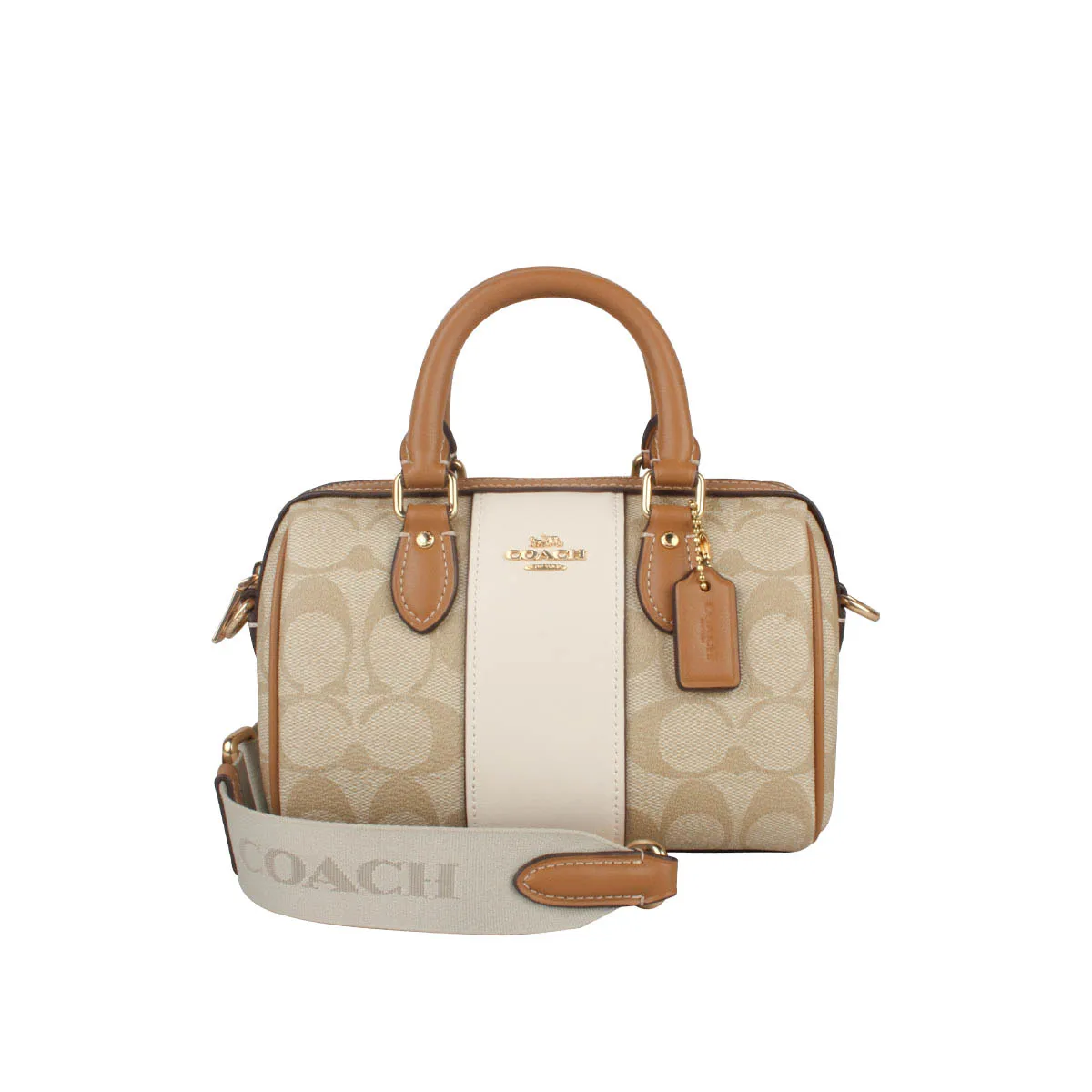 Женская кожаная сумка через плечо из ПВХ Coach