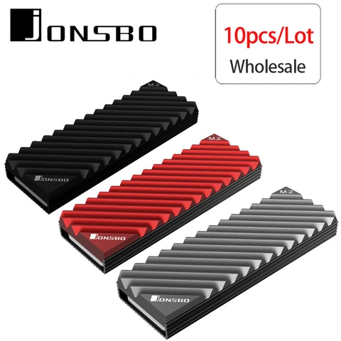 10 шт. Jonsbo M2 NVMe SSD алюминиевый M.2 2280 NVMe теплоотводящий рассеиватель с термопанелью для M2 drive PC Playstation ps5