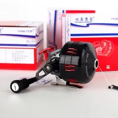 Металлическая Закрытая катушка BL39 черная красная Рыболовная для рогатки