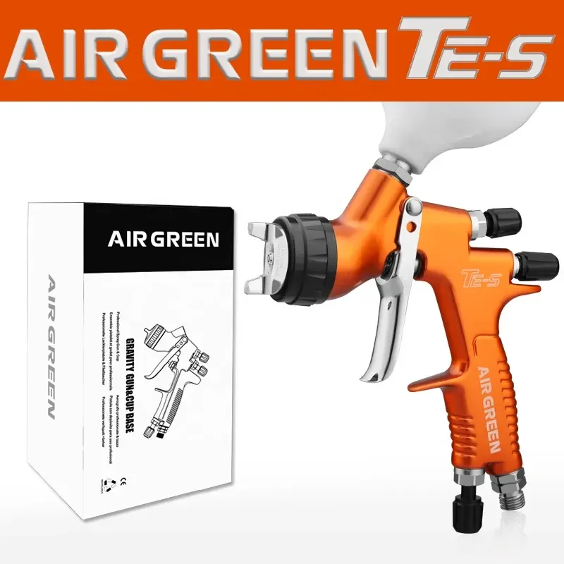 AIR GREEN TES 1.3mm Spray Gun High Atomization Professional HVLP Automotive Painting Tool Waterborn GTI PRO