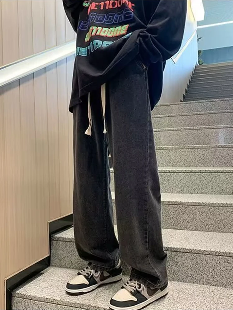 Classic Wide Leg Cargo Pants New Streetwear Baggy Jeans New Spring Summer Men Korean Fashion Loose Straight Brand Clothing JEANS