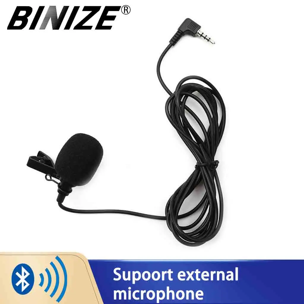 

Микрофон Binize 3,5 мм в сборе, микрофон для Автомобильного головного устройства, с поддержкой Bluetooth, стерео радио GPS DVD