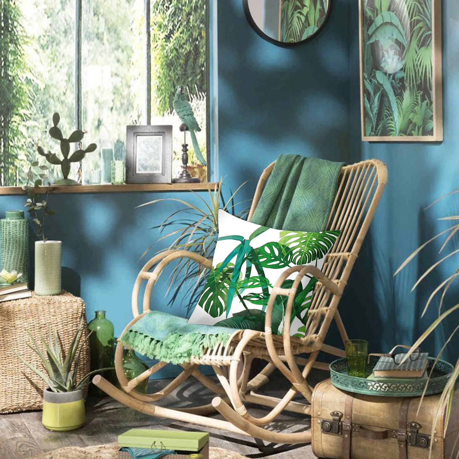 

Summer Tropical Plant Pillowcase Decorative Pillowcase Homeware Office Print Cushion Stretch Pillow Cases