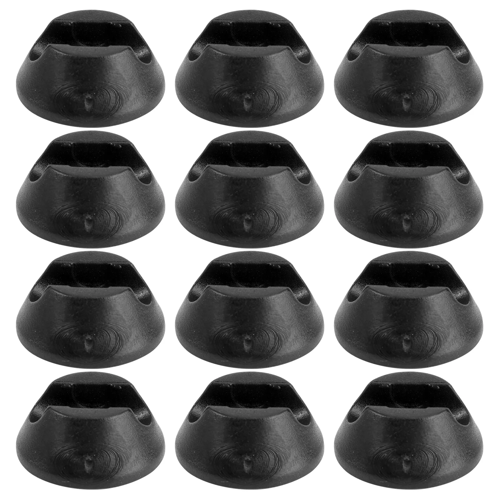 

12 Pcs Plastic Chair Foot Protector Table Feet Mat Covers Leg 3X3CM Caps Black Abs Rubber