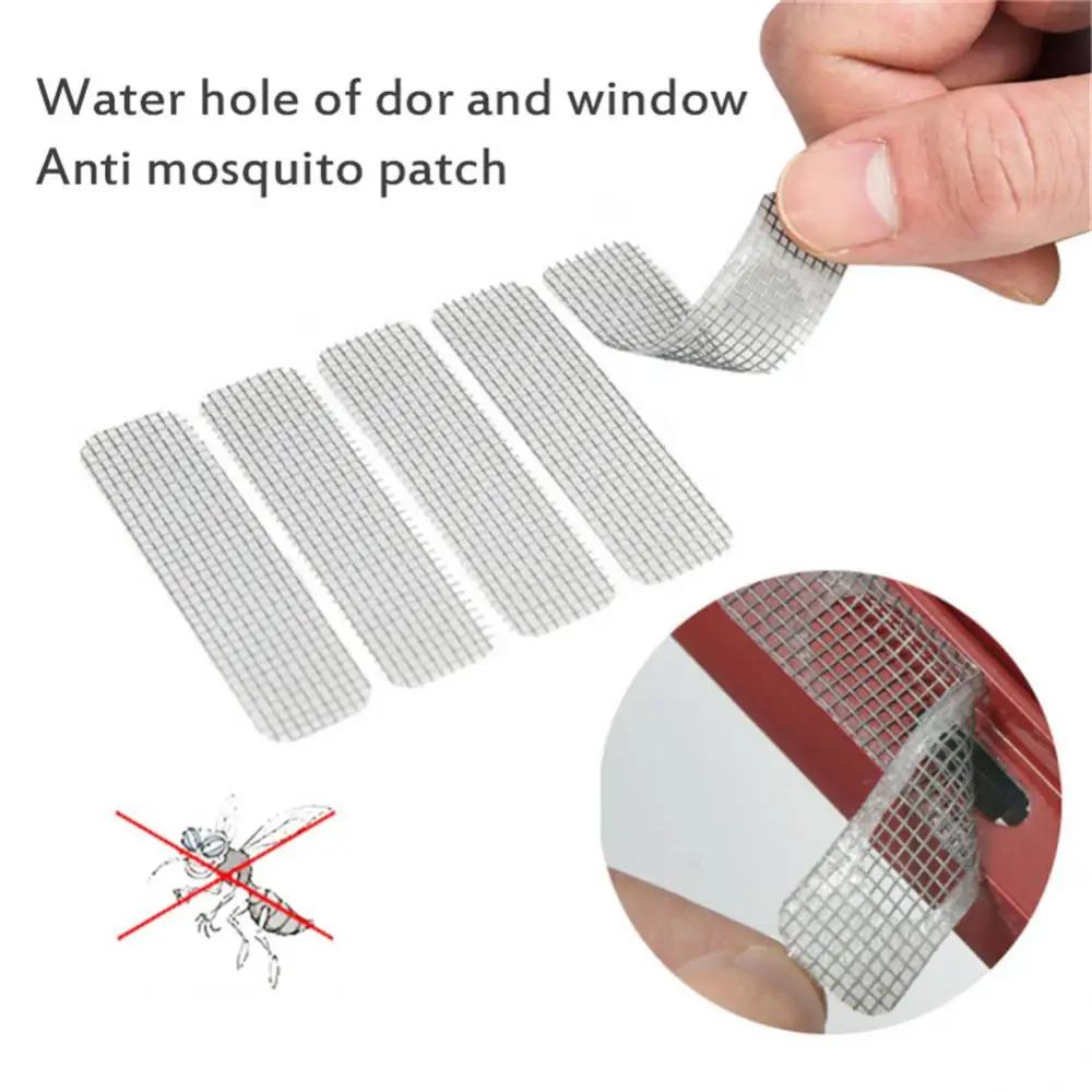 

5pcs Window Screen Patch Fix Net Anti Mosquito Insect Stickers Mesh Exhaust Grill For Window Door Drainage Hole Ventilatie Cover