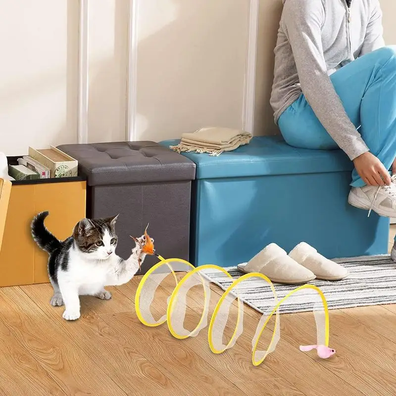 

Cats Tunnel Foldable Pet Cat Toys Kitten Pet Training Interactive Fun Toy Tunnel Bored For Puppy Kitten Rabbit Play Tunnel Tube