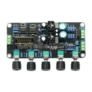 1PCS Pre-amplifier Tone Board UPC4570C OP AMP Stereo Preamplifier Volume Tone Control Super OPA2604 AD827JN With LM317+LM337