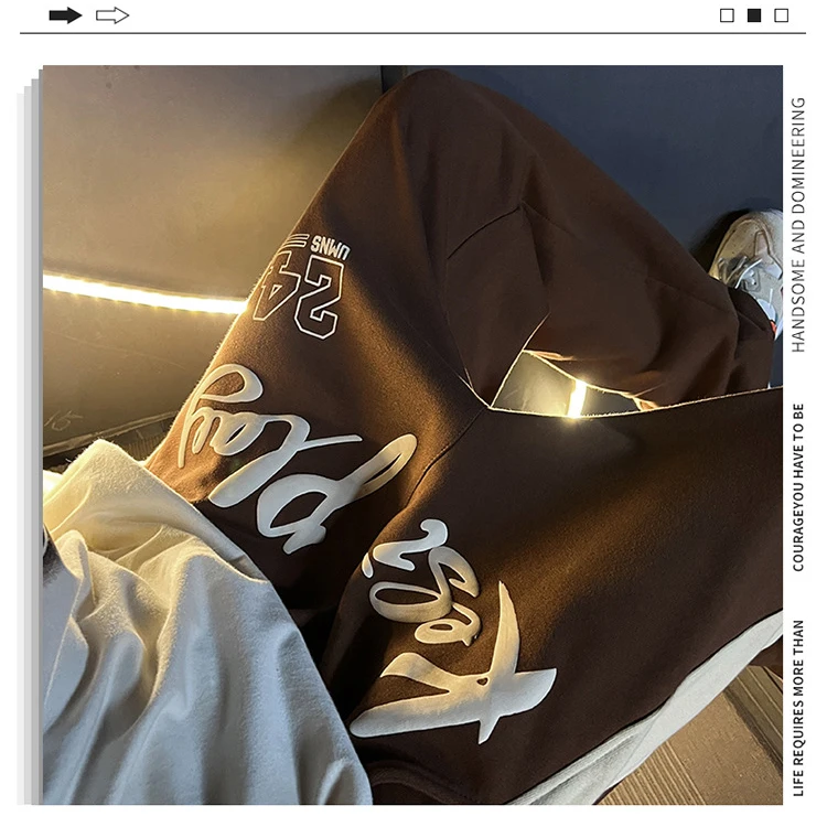 

Прямые свободные полосатые мужские спортивные брюки, Новинка весна-осень, уличные спортивные повседневные длинные брюки