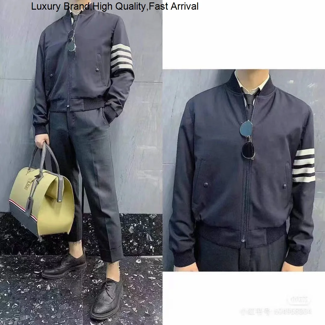 

Fashion Women's Brand Jackets Original Striped Design Baseball Uniform Luxury High Quality Casual Coat Famous Men High-end Tops