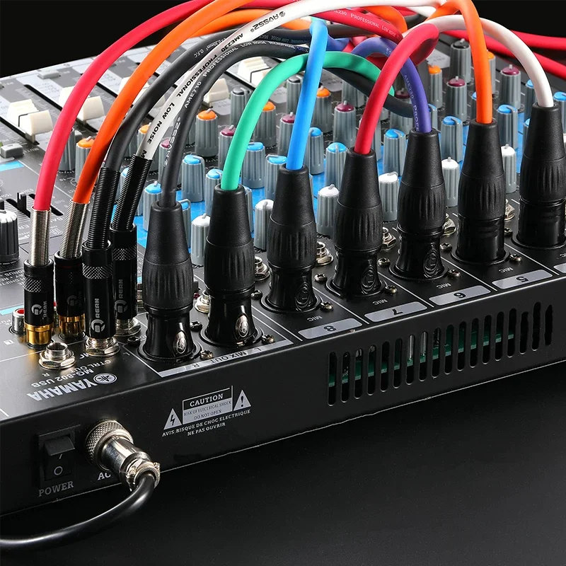 Фото Аудиокабель XLR (штекер-гнездо), 3-контактный балансный микрофонный кабель для микшера и сценических выступлений, сигнальный провод с защитой от помех №1