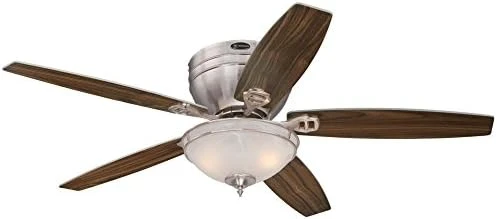 

7209600 Traditional Carolina LED 52 inch Oil Rubbed Bronze Indoor Ceiling Fan, LED Light Kit with Amber Alabaster Bowl