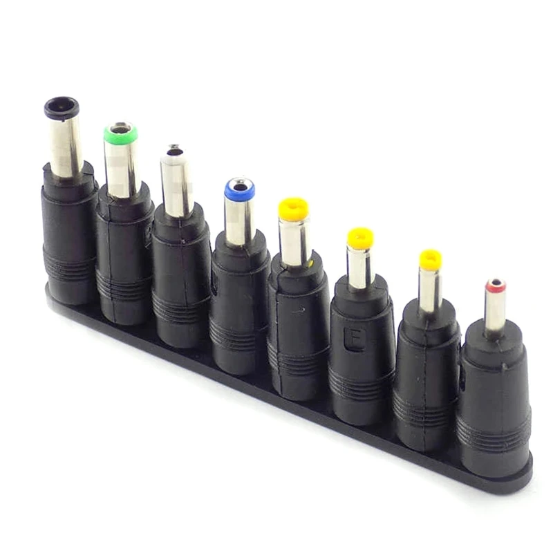 

8Pcs/Set DC Multi Types to 5.5x2.1mm Power Plug Converter Adapter For Laptop
