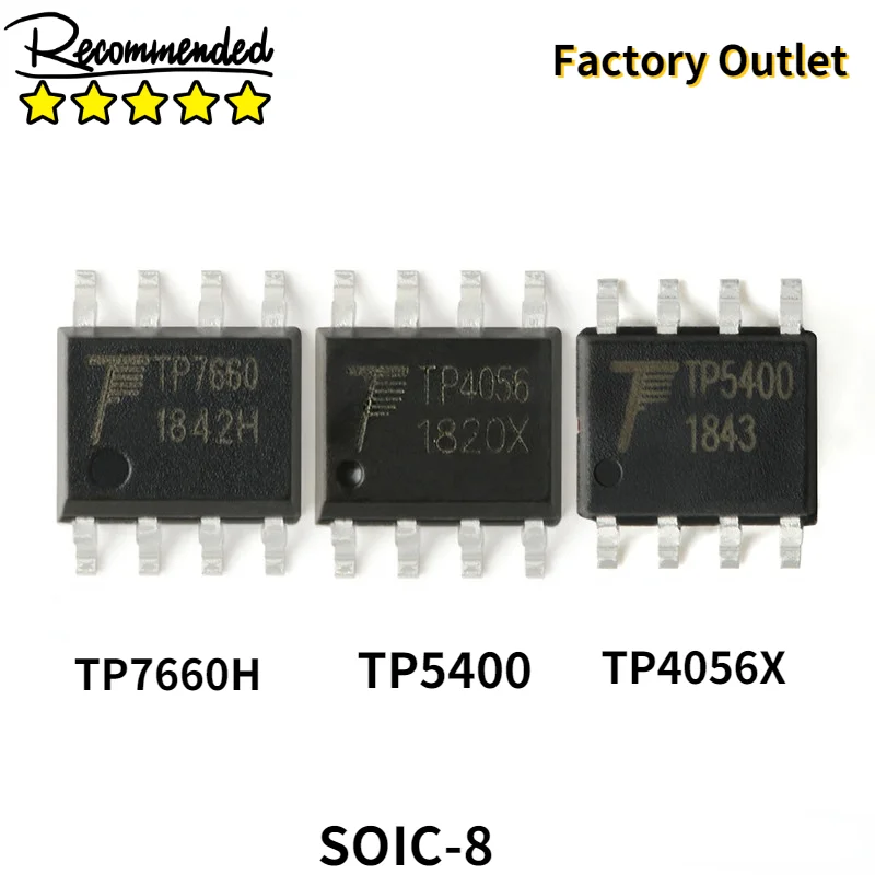5 шт. TP7660H TP4056X TP5400 SOIC-8 1A инвертор напряжения литиевый аккумулятор зарядный чип IC |
