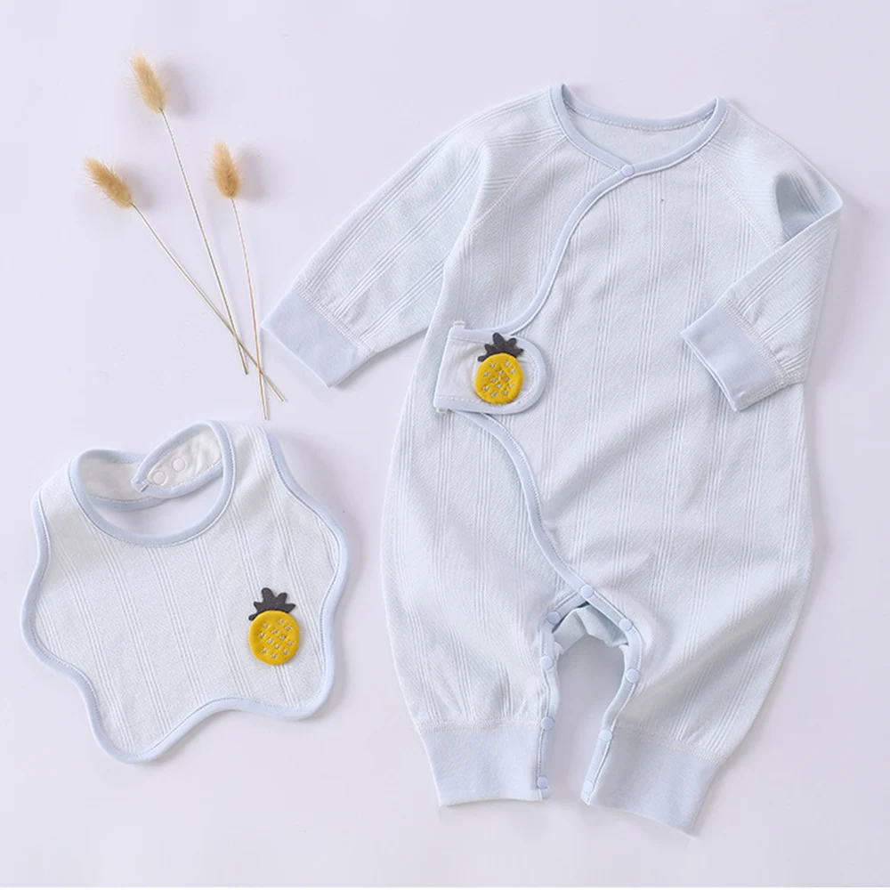 

100% Cotton Baby Boy Romper Long Sleeve Spring Autumn Newborn Girl Clothes 0-6 Months Hospital Onesies