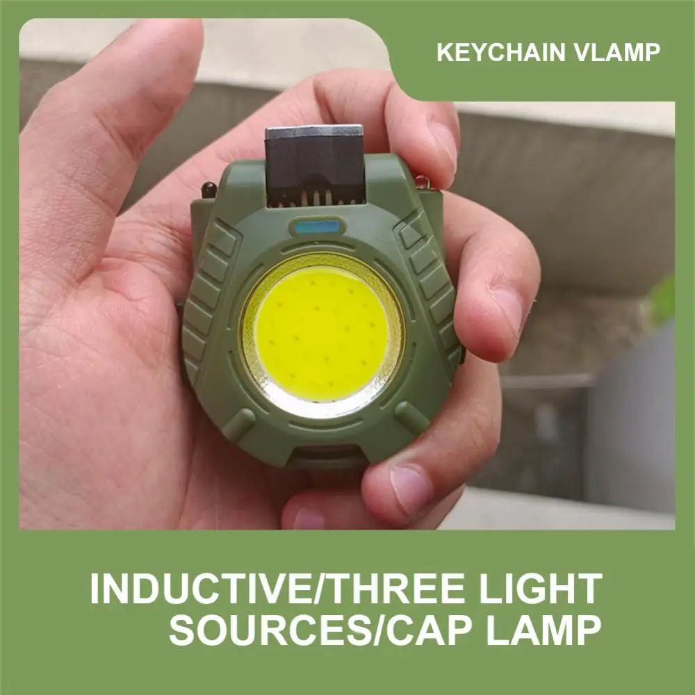 

As A Bottle Opener Cap Clip Head Lamp Sensing Cap Clamp Portable Camping Mini Flashlight Multifunctional Practical Charging Mini