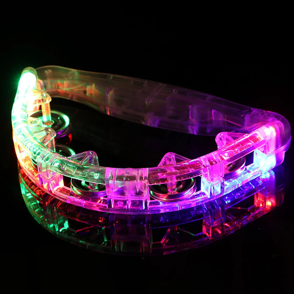 

4 Pcs LED Luminous Toys Baby Handbell Party Flashing Props Shaking Abs Interesting Tambourine
