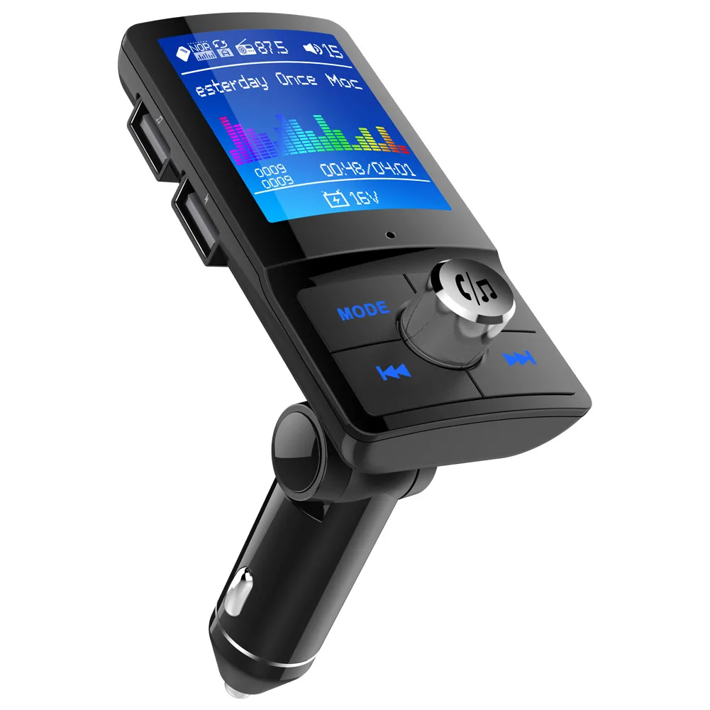 

Car FM Transmitter Charger Lcd Mp3 Music Playback Qc3.0 Vehicle 12-24V