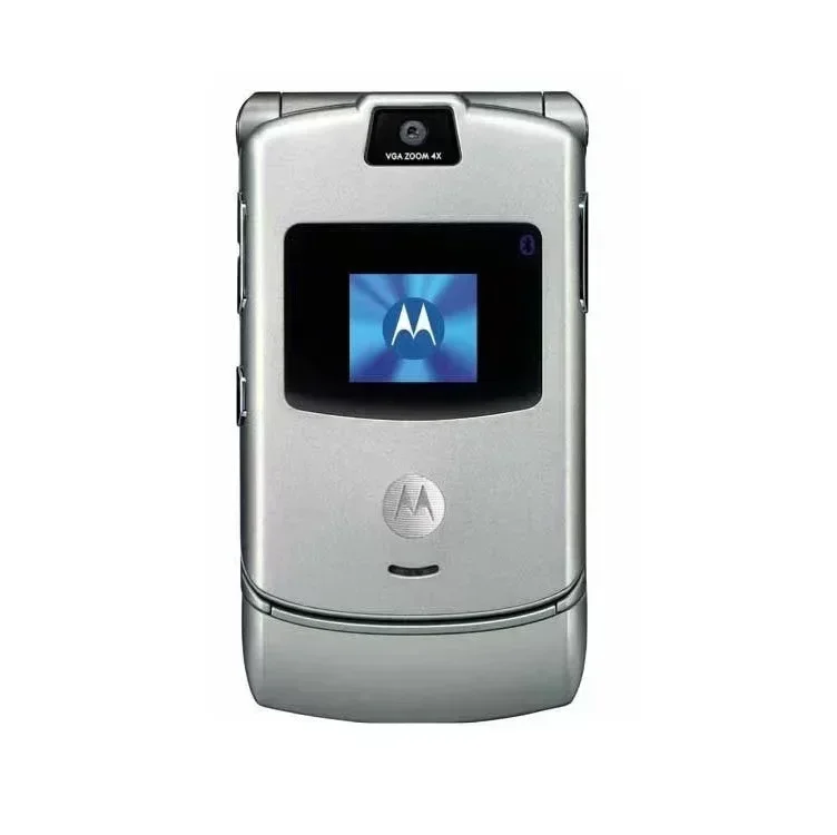Фото MOTOROLA RAZR V3 Восстановленный 90% новый оригинальный разблокированный раскладушка Bluetooth мобильный телефон GSM 850/900/1800/1900 телефон хорошего качества №4