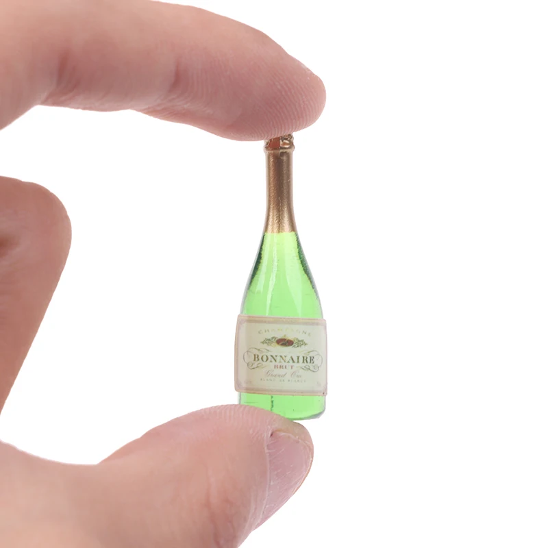 2pcs Dollhouse Miniature Vitreous Champagne Bottles Glass Liquor Mini Wine Drink For Barbies Blyth Dolls Kitchen Toy - купить по