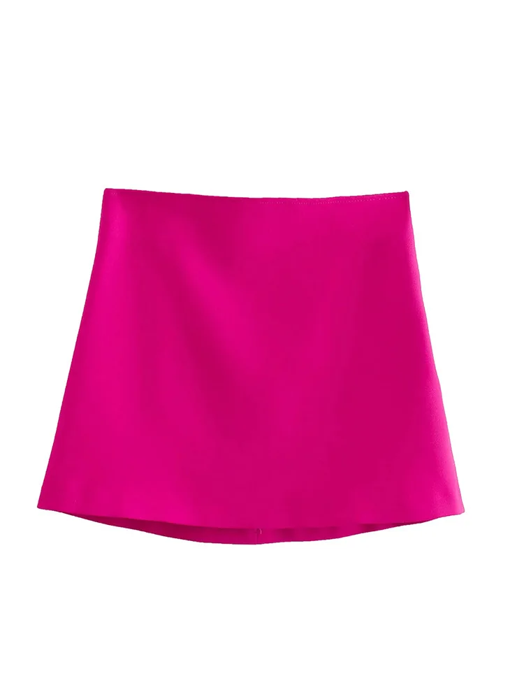 

xikom 2022 Women Fashion Solid High Waist Slim A Line Skirt Faldas Mujer Ladies Chic Side Zipper Casual Mini Vestidos