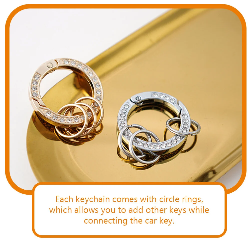 Pendant Set Key Chains Women Car Keys Keychain Purse Charms Handbags Accessories Bling Keychains Holder