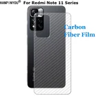 Для Xiaomi Redmi Note 11 11E 11s 11T Pro Plus 3D, углеродное волокно, задняя пленка, протектор экрана (не закаленное стекло)