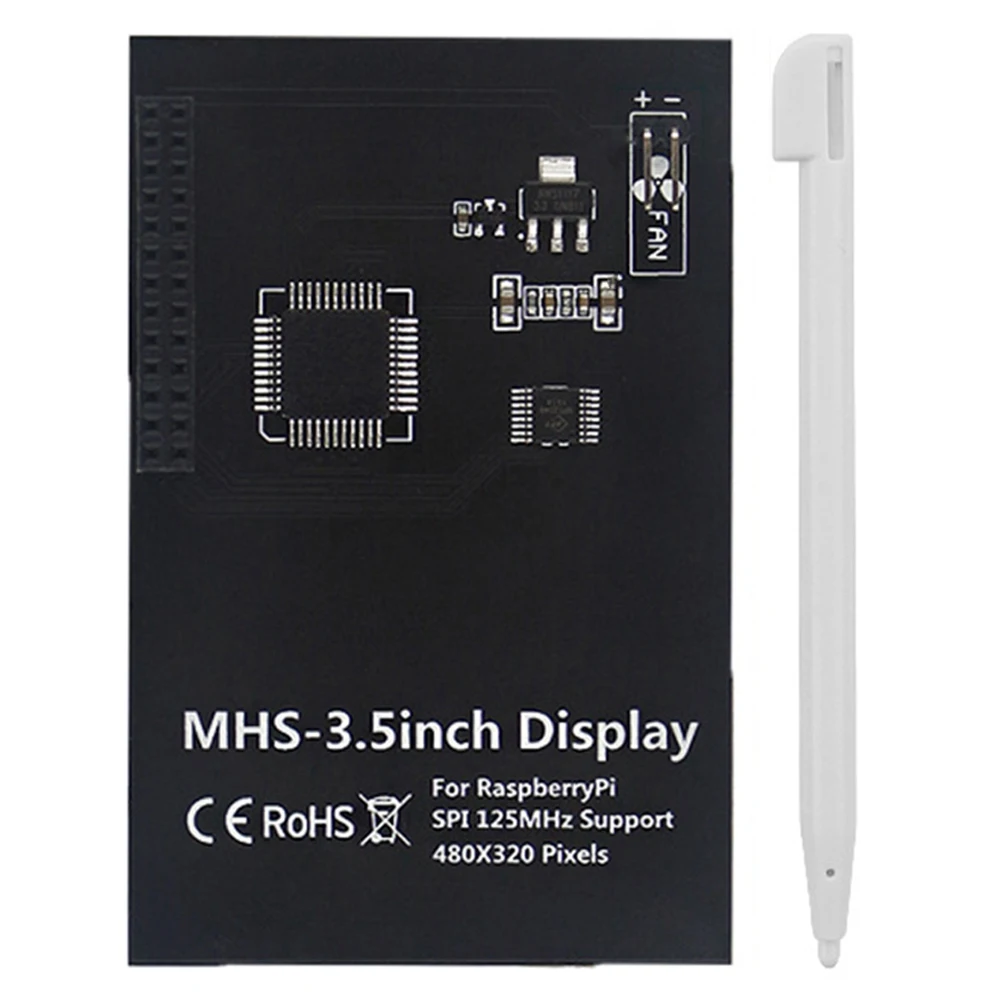 

3.5 Inch Mhs Touchscreen 480X320 for Raspberry Pi 4B/3B+/3B TFT LCD Module Screen Display with Touchpen, Black