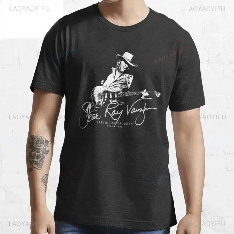 Мужская и женская футболка Stevie Ray Vaughan Guitar Blues Rock Legend SRV унисекс с круглым вырезом модные графические футболки мужская уличная одежда (art.: 3920cbf358f23) - 3920cbf358f23