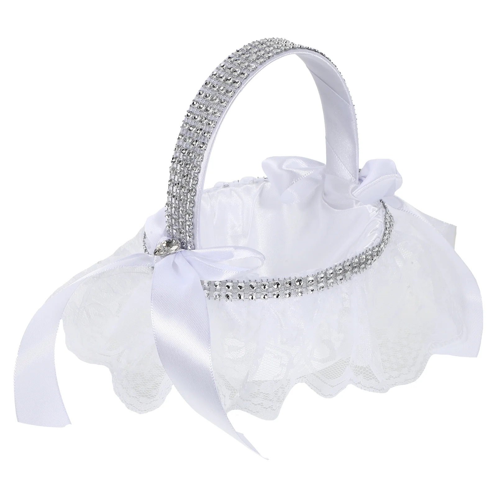 

Decorate Flower Basket Bridesmaid Storage Baskets Woven Wedding Girl Cloth Holding