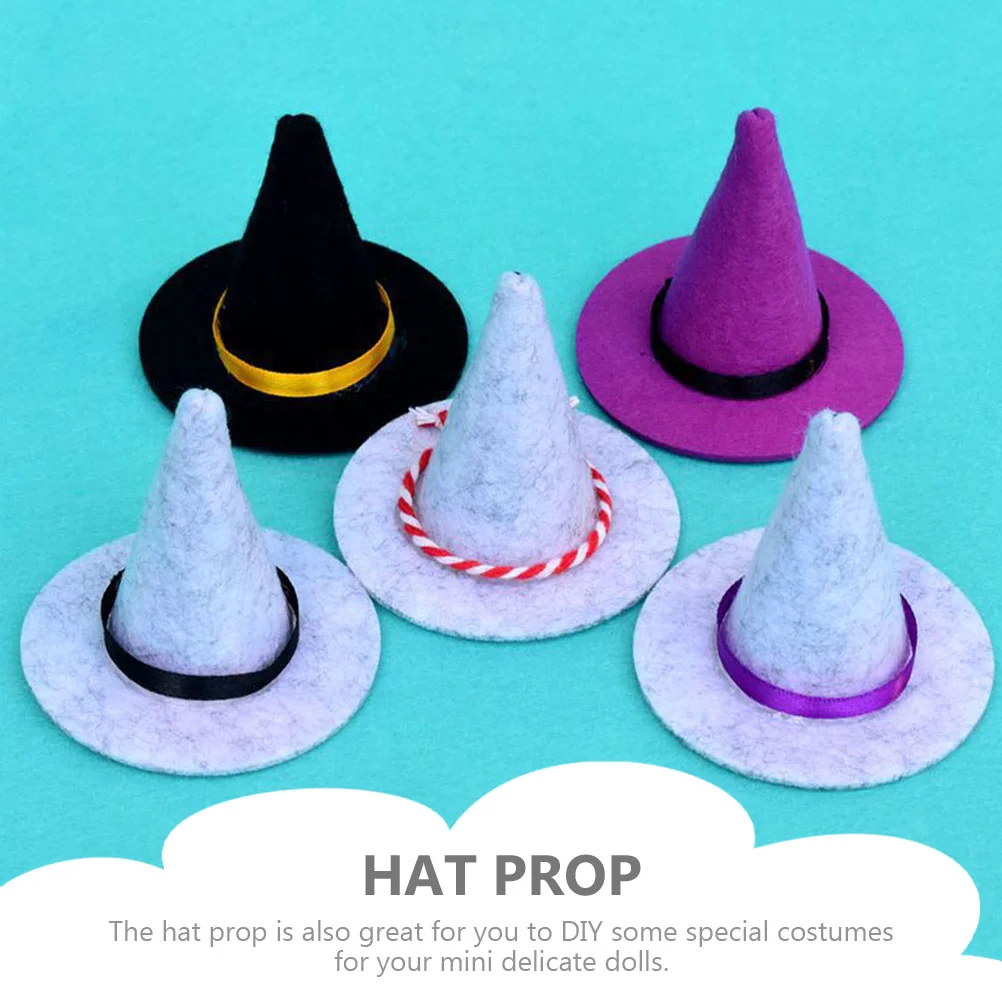 8 шт. мини-шляпа ведьмы игрушка для фотосъемки миниатюрная сборка крошечный фетр