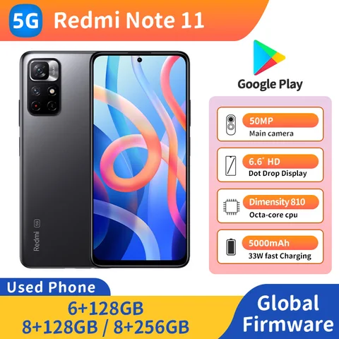 Смартфон Xiaomi Redmi Note 11, 6/128ГБ, 8/128ГБ, 8/256ГБ, china, Б/у