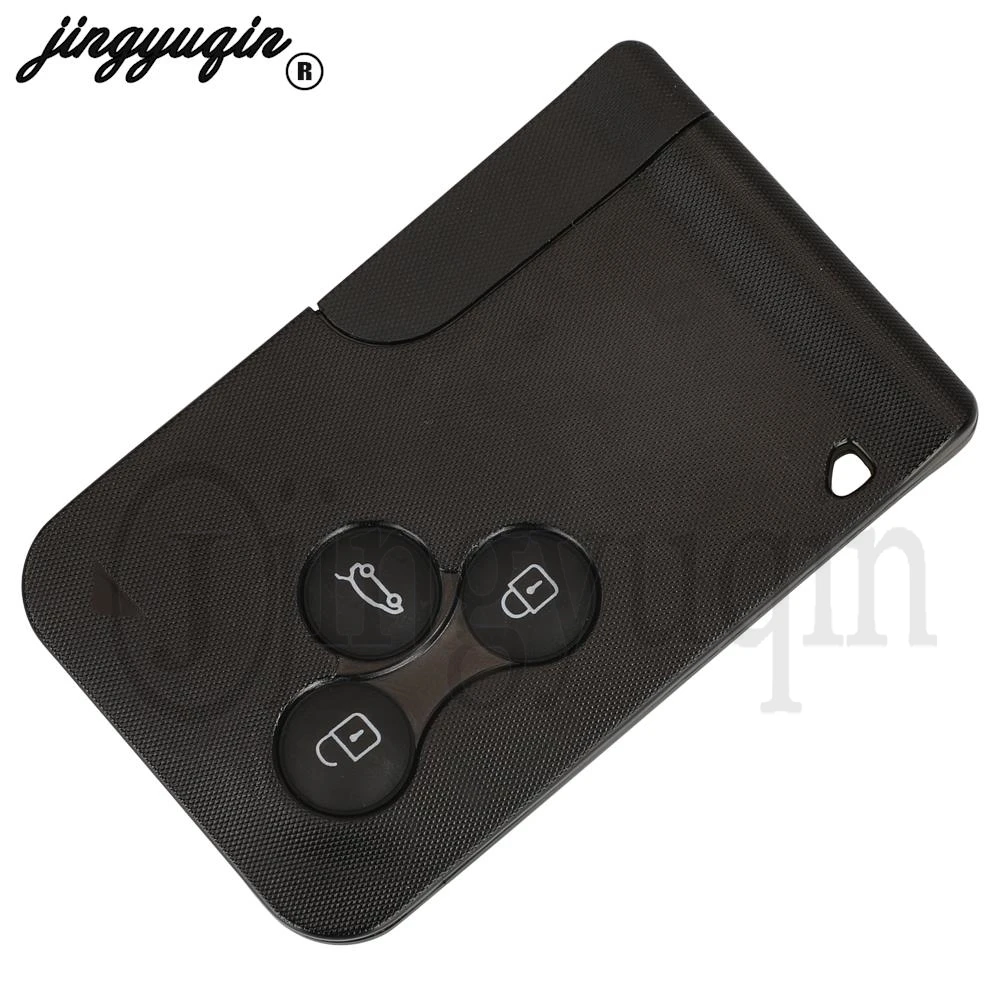 Jingyuqin Card Smart Car Key 433 МГц id46 PCF7943 Чип для Renault Megane 2 Scenic Clio Fob VA2 Blade 3 кнопки Замена