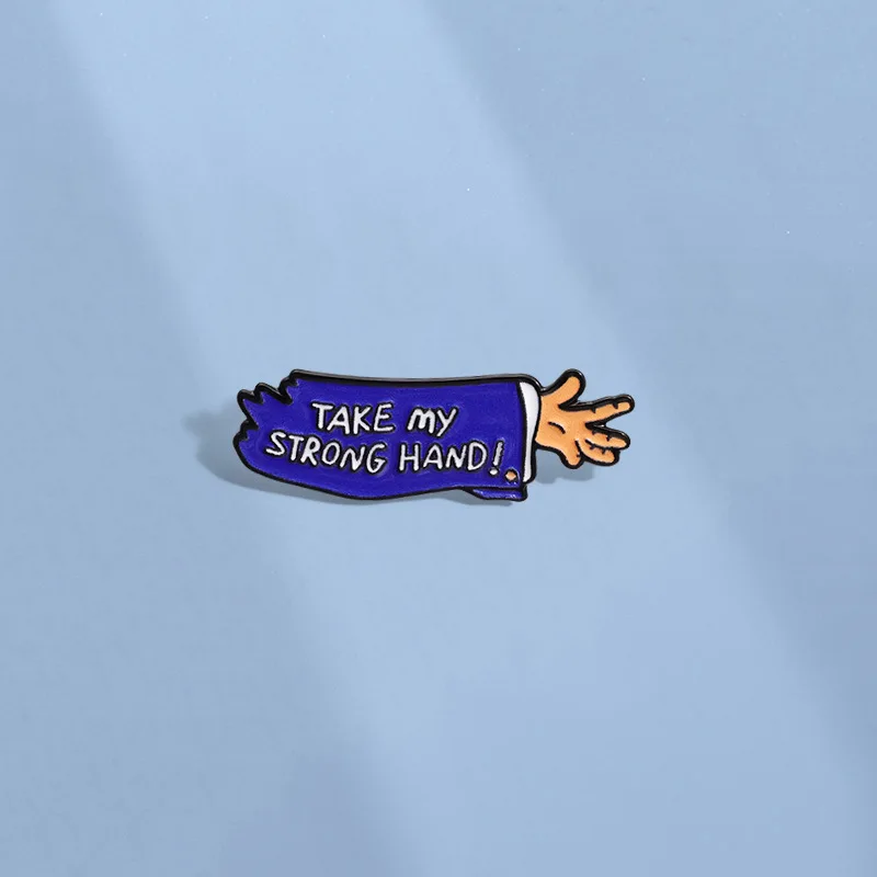 Возьмите мою сильную руку твердая эмалированная булавка ужас Mivie значок