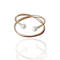 meibapj new arrival natural freshwater pearl fashion simple ring real 925 sterling silver fine wedding jewelry for women