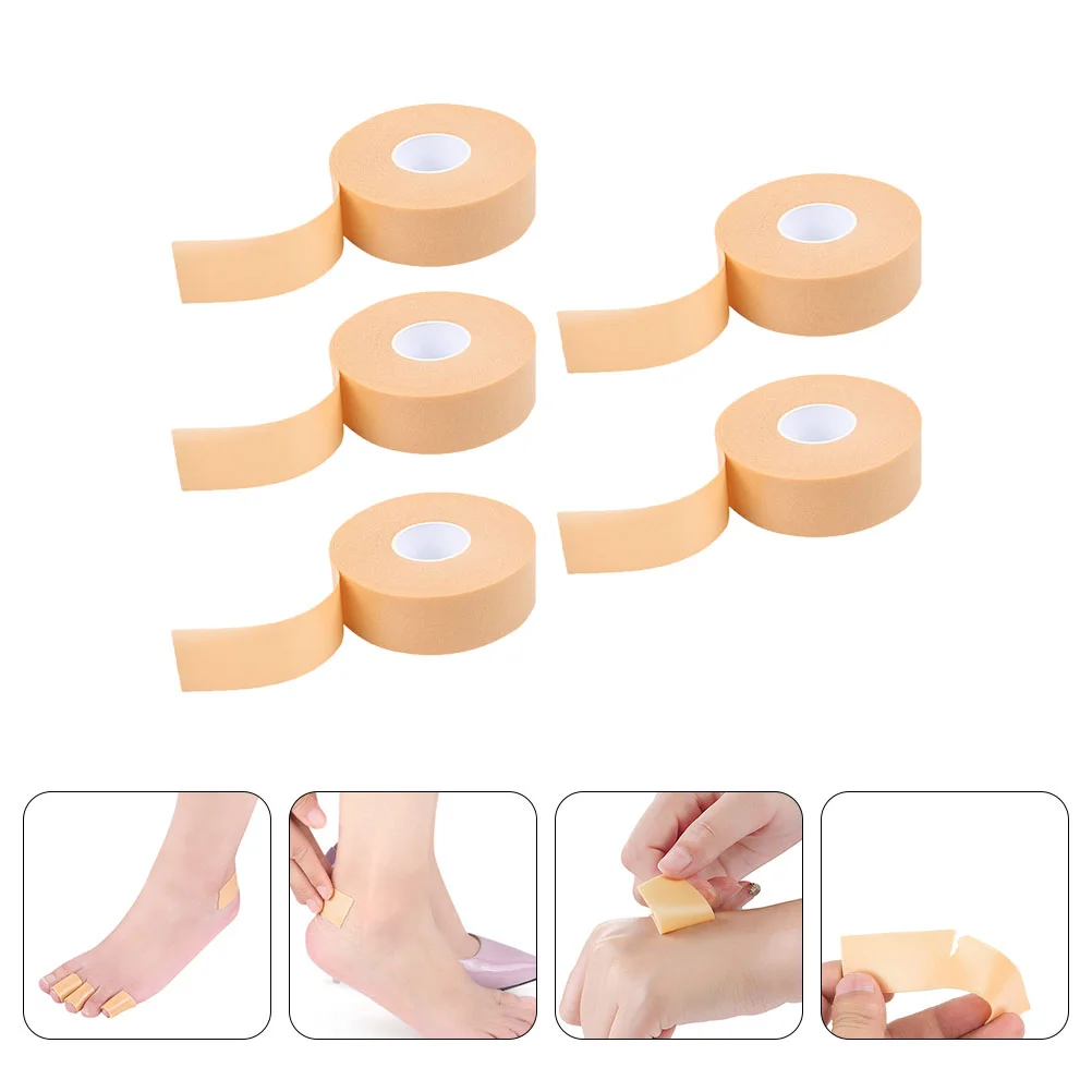 

5 Rolls Heel Stickers Clear Stripper Heels For Women Non-skid Shoes Pad High-heeled Pe Foam Liners Protective Miss