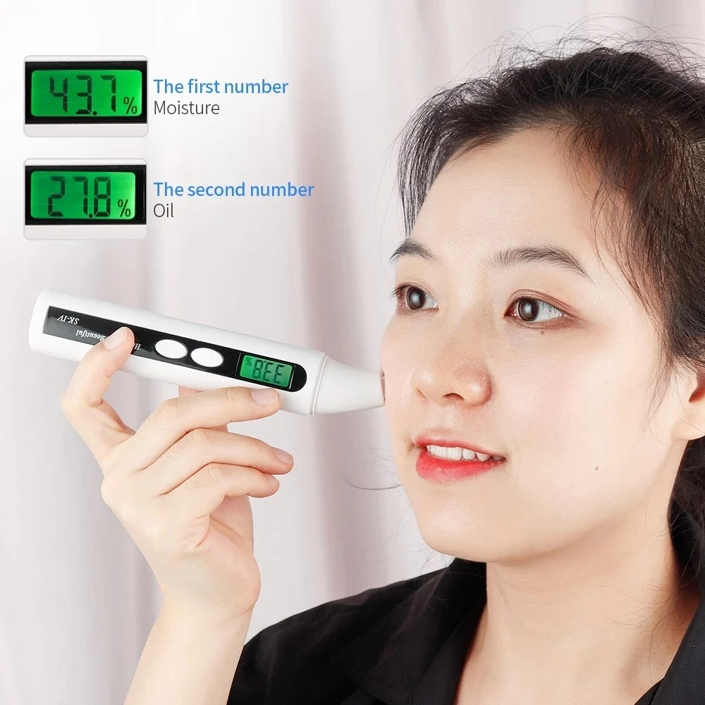 

Portable Digital Monitor Detector Skin Sensor Face Skin Moisture Tester Meter Water Oil Analyzer Facial Skin Care Tools
