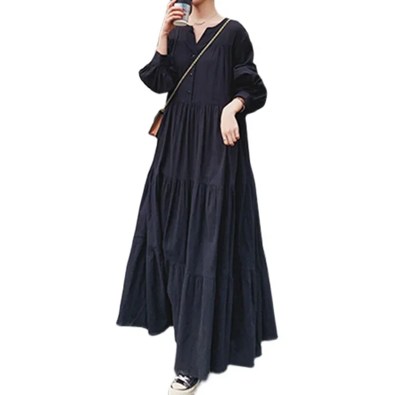 Женская одежда в уличном стиле INS винтажное платье с длинными