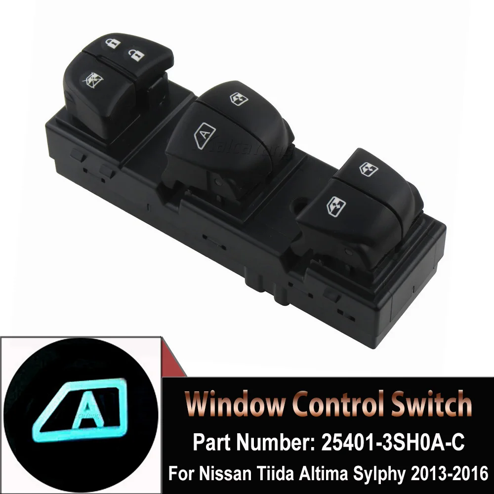 

25401-3SH0A-C Top Quality Electric Control Power Car Window Switch LED With Light For Nissan Tiida Altima Sylphy Auto Accessorie