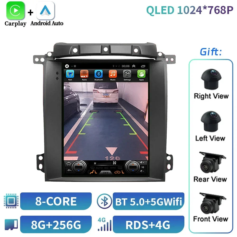 9,7-дюймовый для Kia Sorento BL 2002-2006, беспроводной Bluetooth CarPlay Android, автомобильный радиоприемник, мультимедийный плеер, GPS, сенсорный экран, стерео