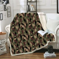 new funny sofa bed blanket super soft warm camouflage 3d print blanket cover fleece throw blanket b9